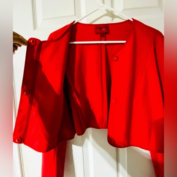 Narcisco Rodriguez Design Nation Red Crop Jacket  Size XL - NWOT - Picture 7 of 12